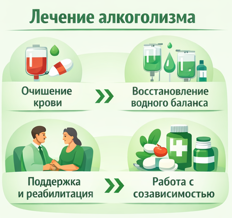 лечение алкоголизма в Сорске этапы